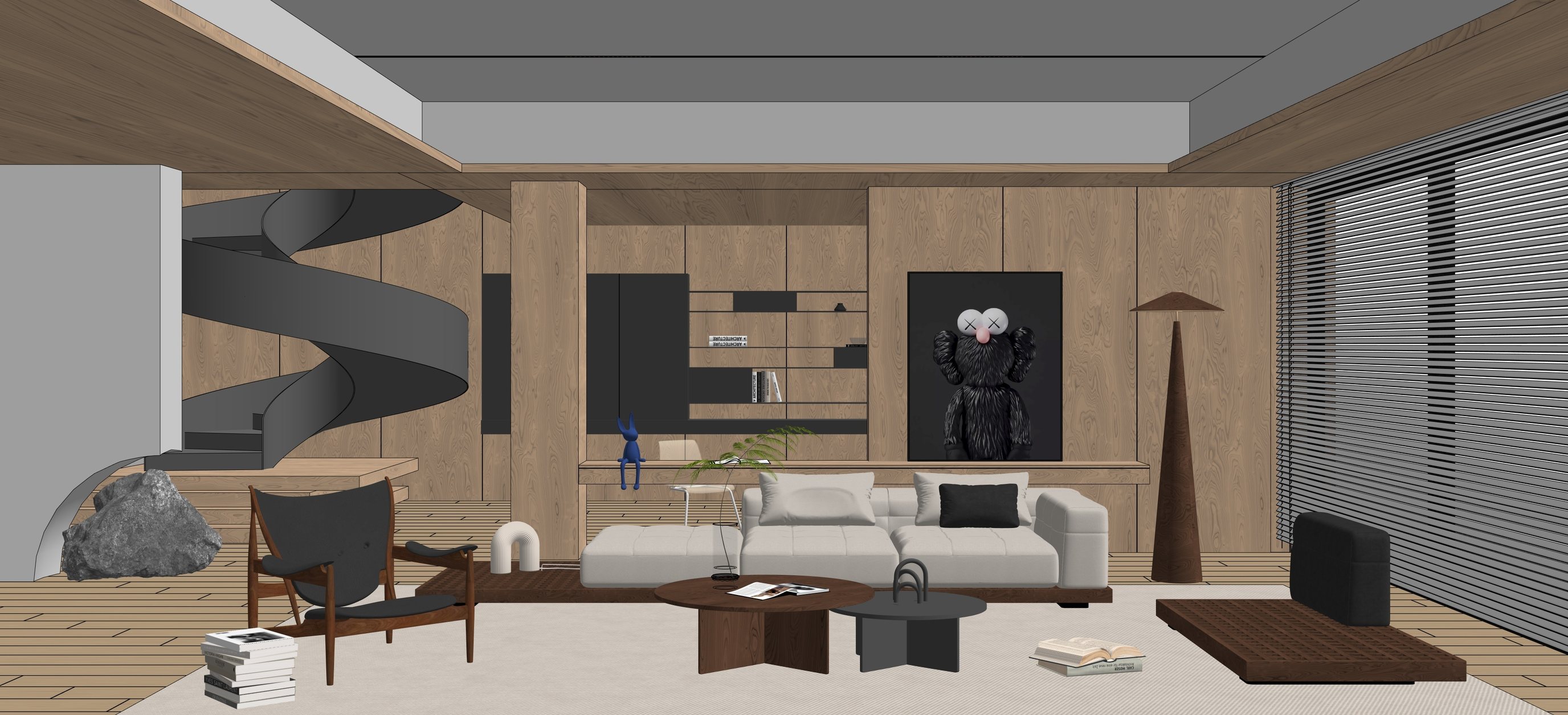 Ảnh phối cảnh SketchUp ban đầu